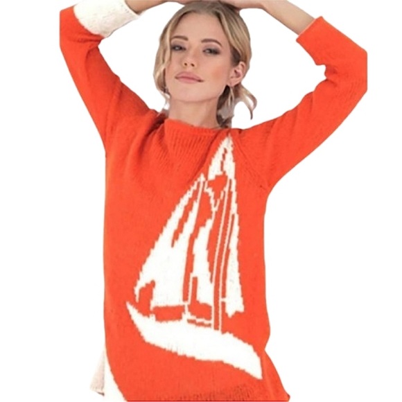 Wooden Ships | Sailing Crew Lightweight Racing Sails Sweater- Mohair/Wool Blend - Picture 1 of 8